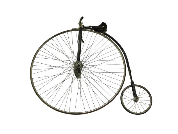 istock Vintage old retro bicycle isolated on white background 1057591810