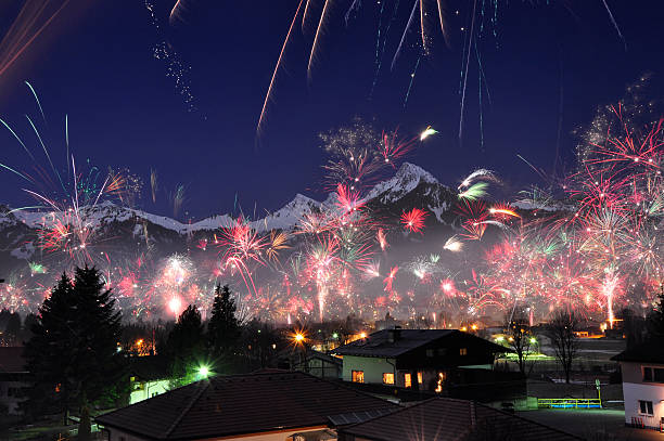 istock Fireworks above Reutte in Tyrol - Austria 105759318