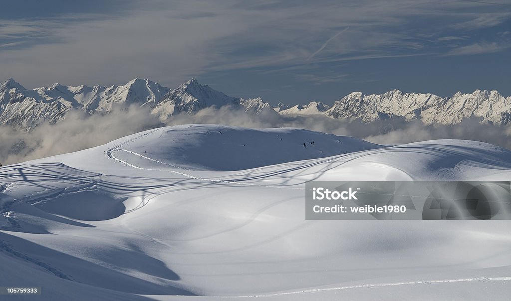 Hoch oben in den Bergen-snowfield - Lizenzfrei Alpen Stock-Foto