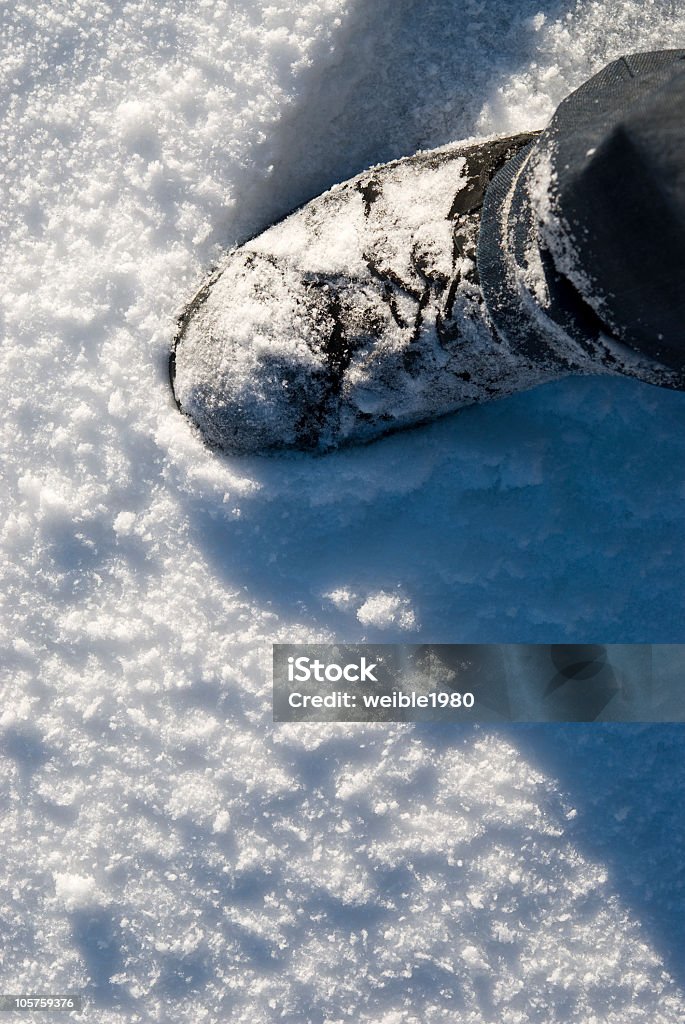 Footstep в снег - Стоковые фото Без людей роялти-фри