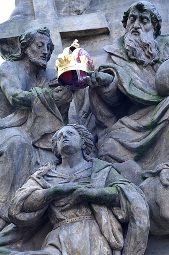 Coronation of Virgin Mary sculpture baroque