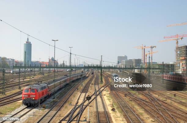 Central Station Munich Stock Photo - Download Image Now - Train - Vehicle, Munich, Arrival