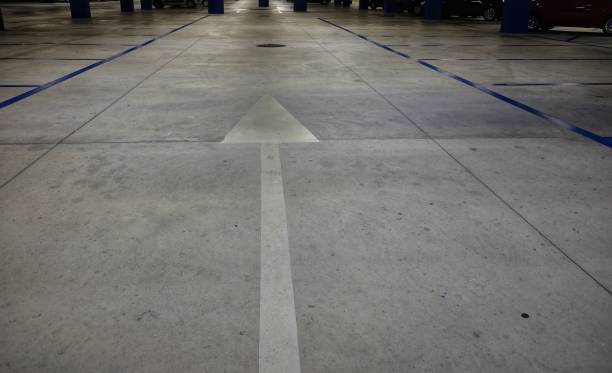 istock directional arrows in the underground parking 1057596012