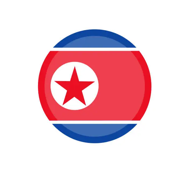 Vector illustration of North Korea flag, official colors and proportion correctly. National North Korea flag. Vector illustration. EPS10
