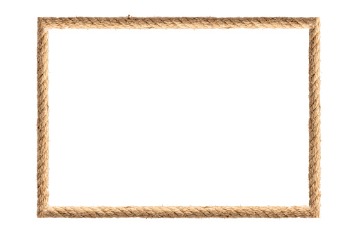 Rope frame isolated on white background