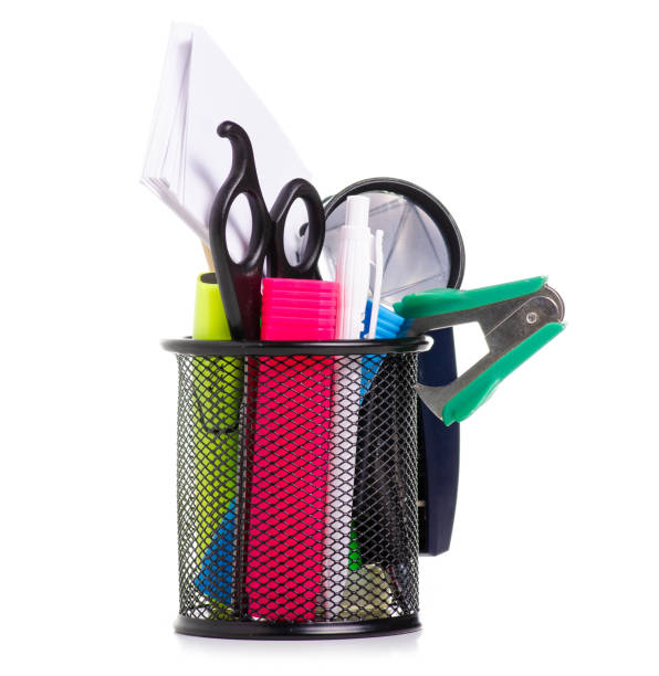 istock Stationery set in stand 1057604864