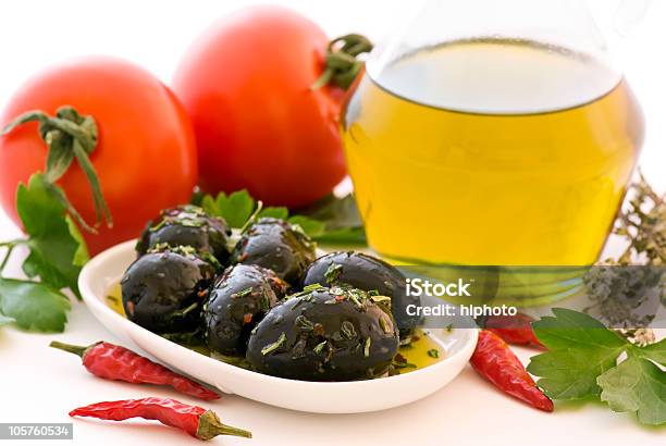 Italian Ingredients Stock Photo - Download Image Now - Antipasto, Appetizer, Black Color