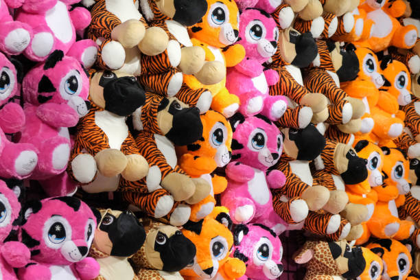 istock Big stuffed animals which can be won at the fair 1057608316