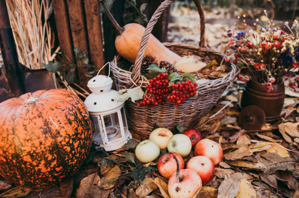 istock Autumn food decorations for thanksgiving 1057609738