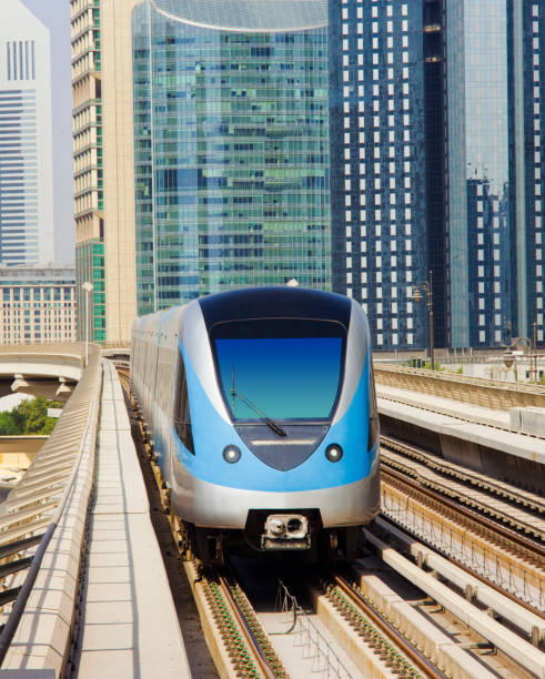istock modern metro in Dubai city 1057610886
