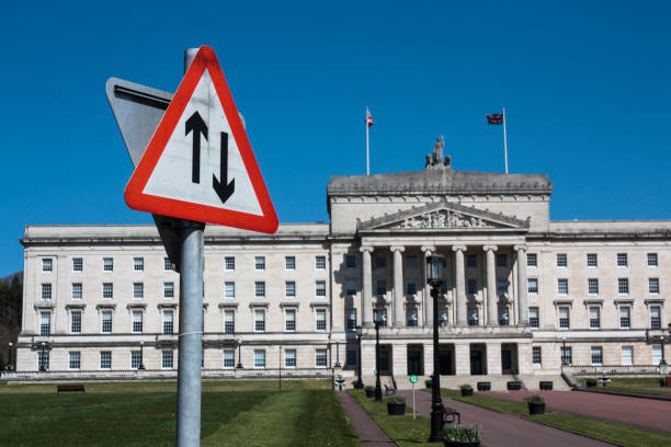 Parliament Buildings at the Stormont Estate, Belfast stock photo