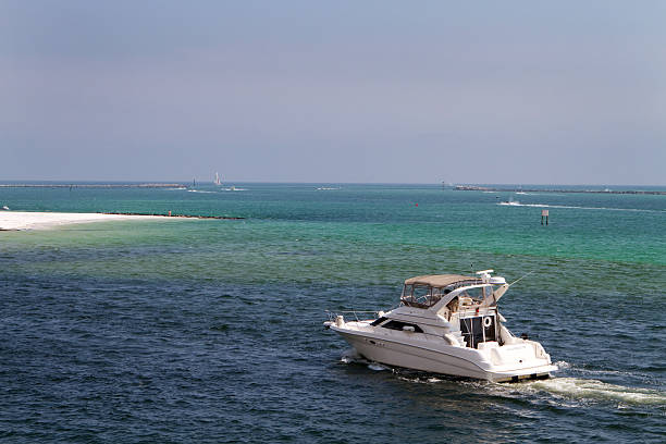 Boating In Destin Pass stock photo
