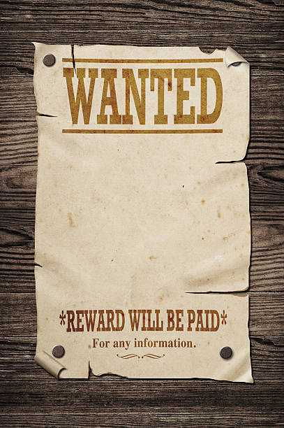 old wanted. - wanted poster imagens e fotografias de stock