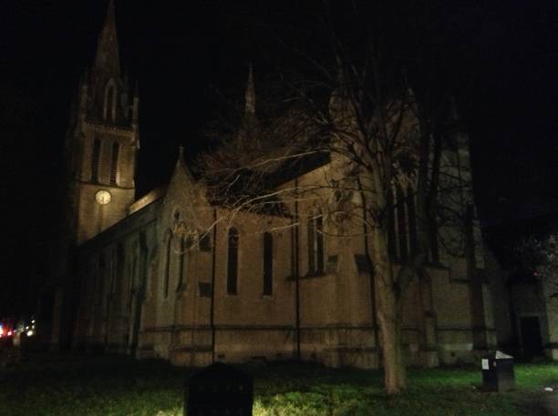 istock A calm and lonely church in the night 1057616950