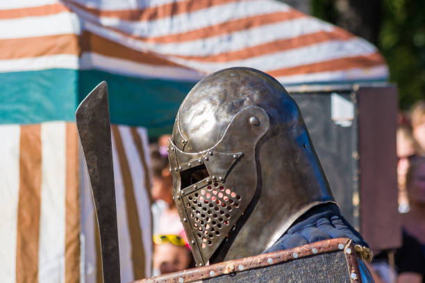 istock Knight's armour for historical reconstructions, close up 1057618684