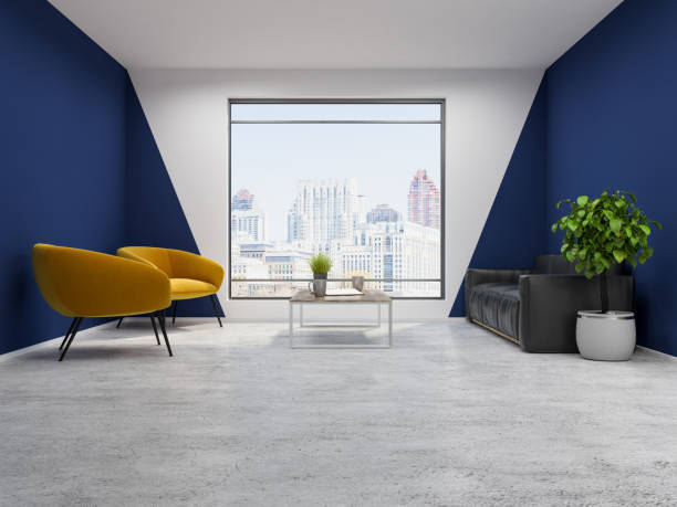 istock White blue office waiting room, armchairs and sofa 1057622068