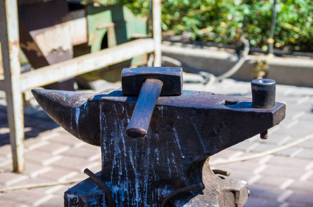 istock blacksmith tools and fixtures for hand forged metal 1057627706