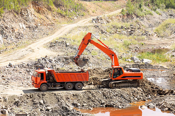 istock Dump Truck and Excavator 105762848