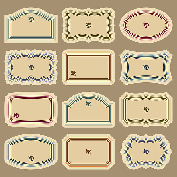 vintage labels set (vector) vector art illustration