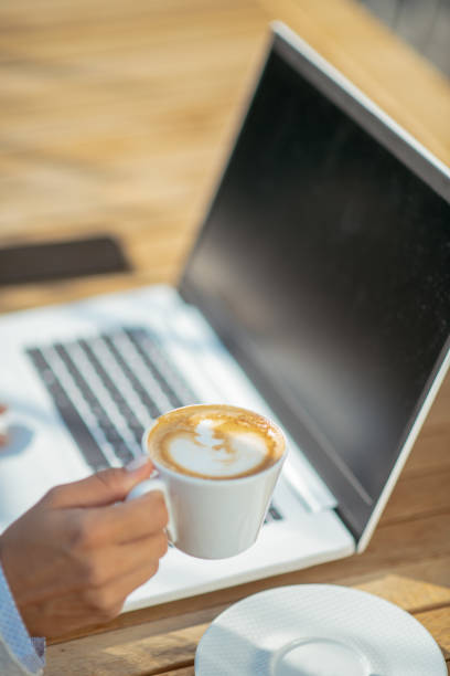 istock Business woman having coffee 1057630082