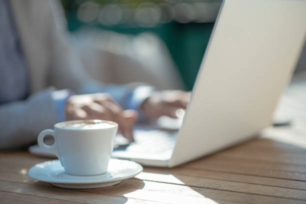 istock Business woman having coffee 1057630410