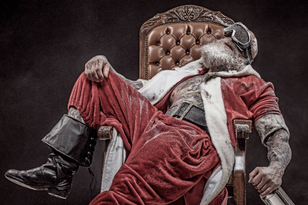 istock Tired Bad Santa Claus 1057630650