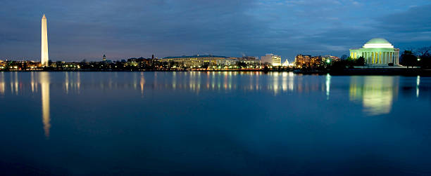 istock Panoramic view of Washington, D.C. at night 105763134