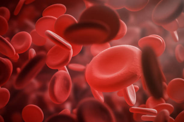 concetto medico di conta sangue eritrosit rosso - anemia foto e immagini stock