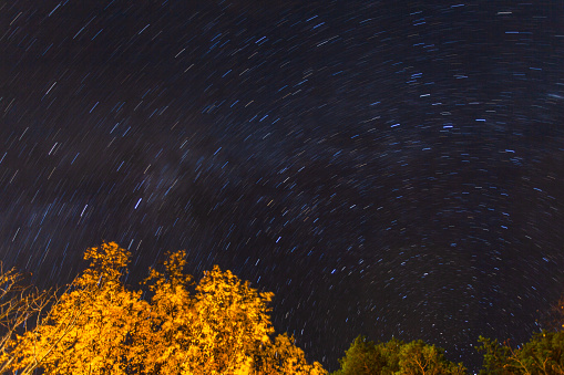 long exposure starry sky