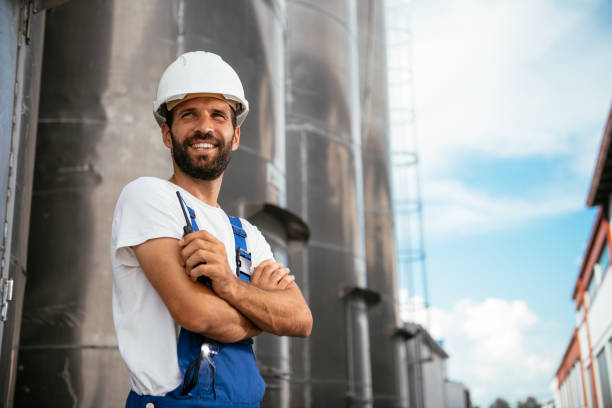 istock Worker in factory 1057647354