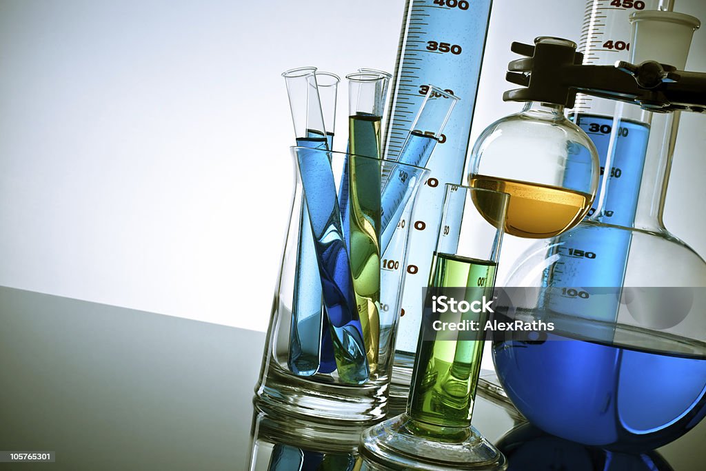 Laboratory glassware and test tubes laboratory glassware Beaker Stock Photo