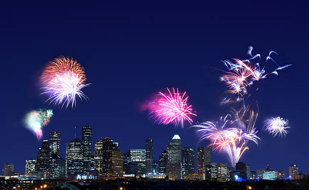istock Fireworks in the Houston night sky 105765716