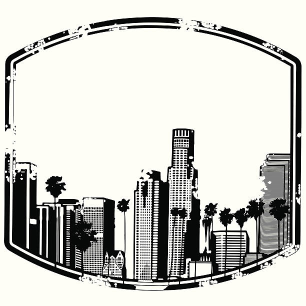 웰던 if it ain 도시 앙헬레스 - city of los angeles los angeles county downtown district cityscape stock illustrations