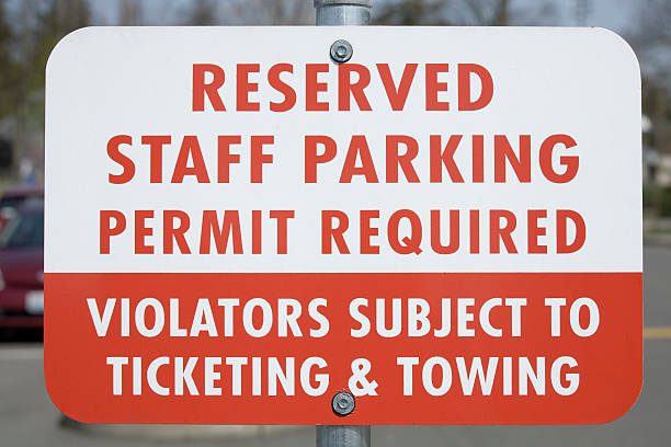 istock Reserved Staff Parking Sign 105766039
