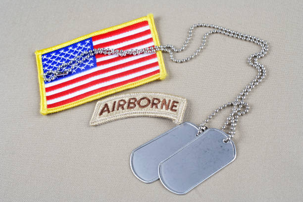 istock US ARMY airborne tab with dog tag 1057660490