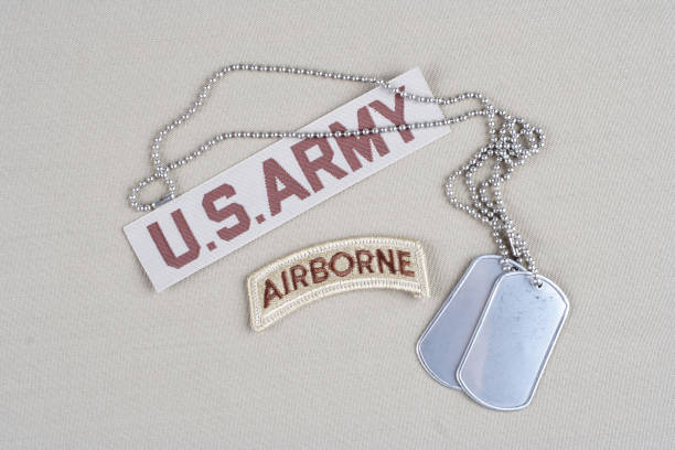 istock US ARMY airborne tab with dog tag 1057660518