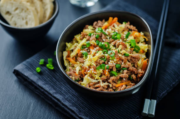 istock Beef and cabbage stir fry 1057660564