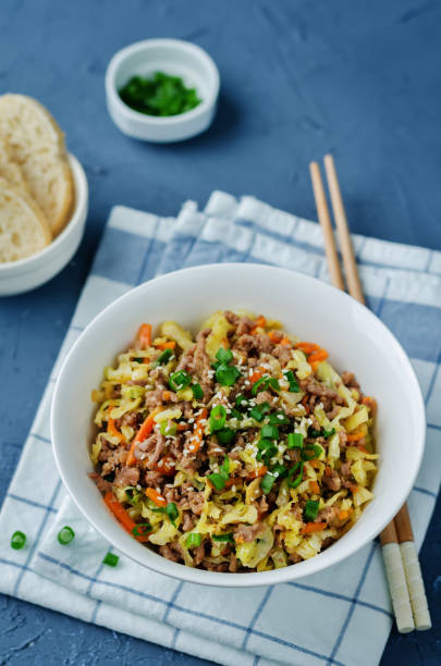 istock Beef and cabbage stir fry 1057660566
