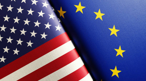 istock American And European Union Flag Pair 1057662442