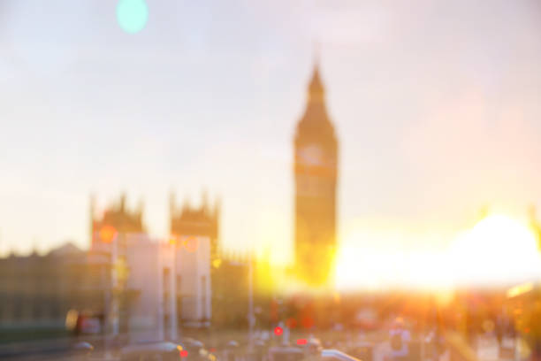 istock London, UK. Westminster bridge at sunset. Blurred image for background 1057665580