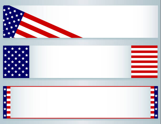 usa-flagge banner - fourth of july patriotism backgrounds american flag stock-grafiken, -clipart, -cartoons und -symbole