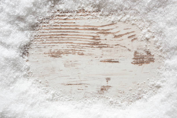 istock Rustic White Wooden Background, Snow, Copy Space 1057673472