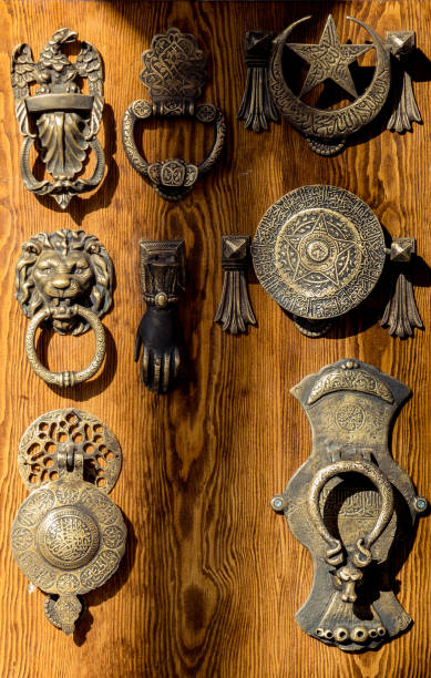 istock Old Handmade ottoman metal door handle 1057675496
