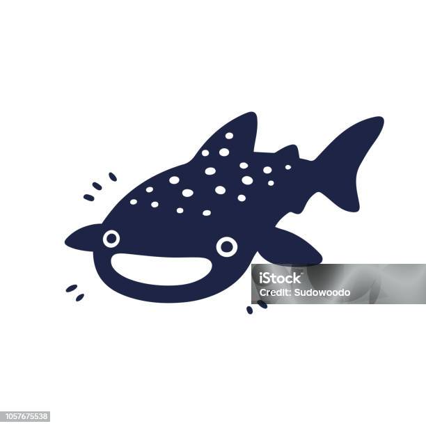 Cute Cartoon Whale Shark Stock Illustration - Download Image Now - Whale Shark, Vector, Cheerful