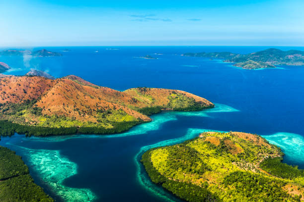 istock View of the islands, Philippines. Copy space for text. Top view. 1057675798