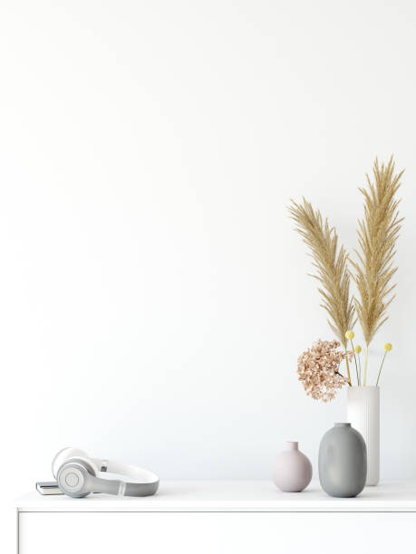 istock mock up wall interior. Scandinavian style. Wall art. 3d rendering, 3d illustration 1057676874