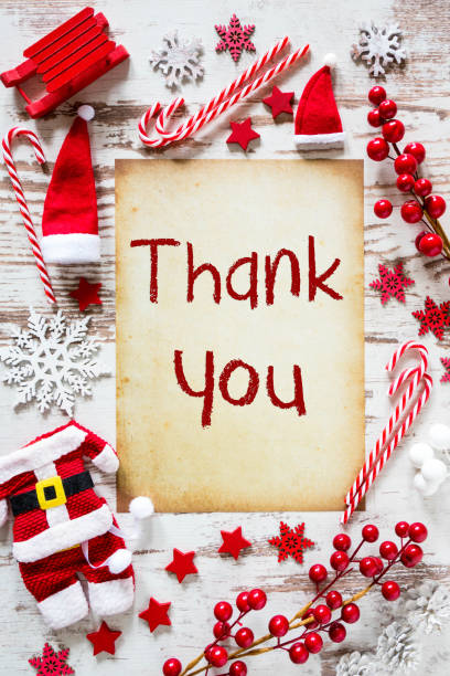 istock Bright Christmas Flat Lay, Text Thank You 1057677260