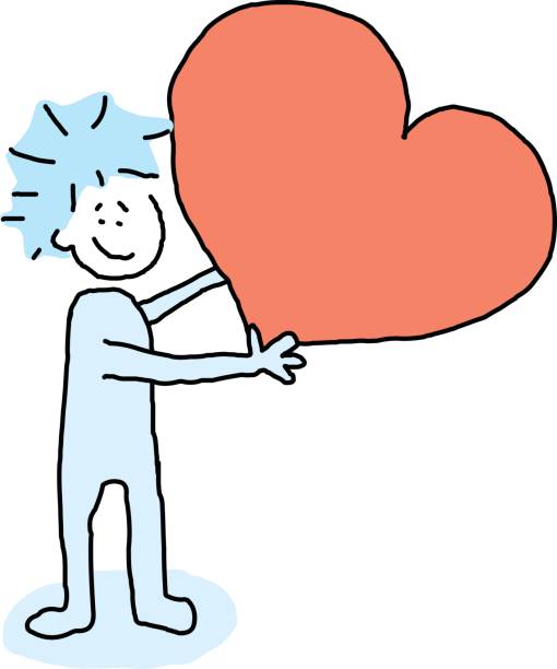 Lover Boy With Heart Cartoon At Valentines Day Stock Illustration -  Download Image Now - Balloon, Boys, Cartoon - iStock