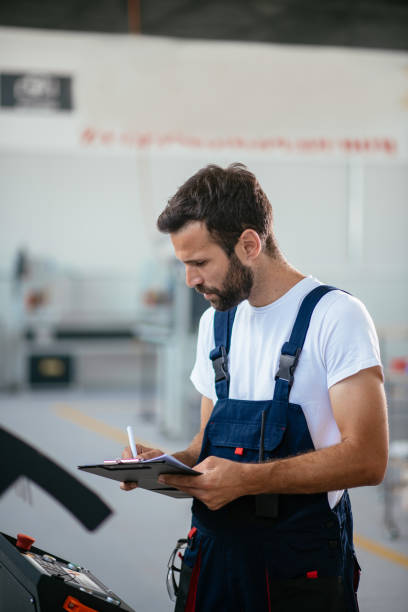 istock Male engineer in factory 1057682380