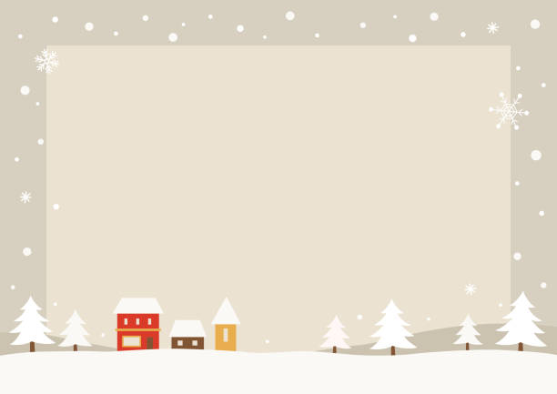 bildbanksillustrationer, clip art samt tecknat material och ikoner med snörik vinter landsbygdens landskap bakgrund - winter wonderland